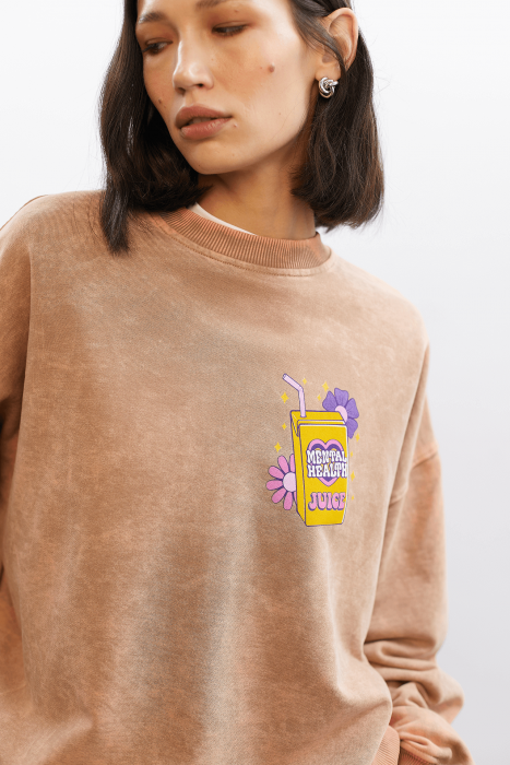 Sweatshirt beige mental juice