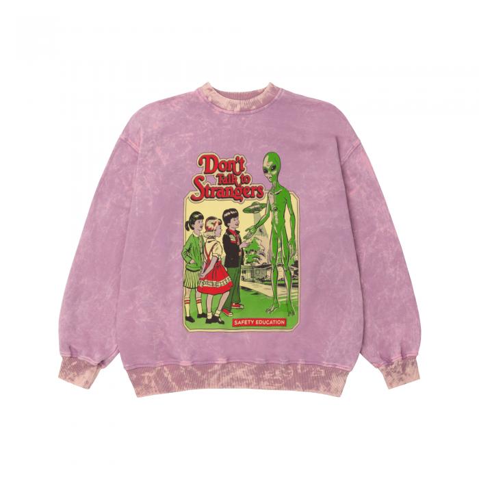 Світшот пудровий don't talk to strangers