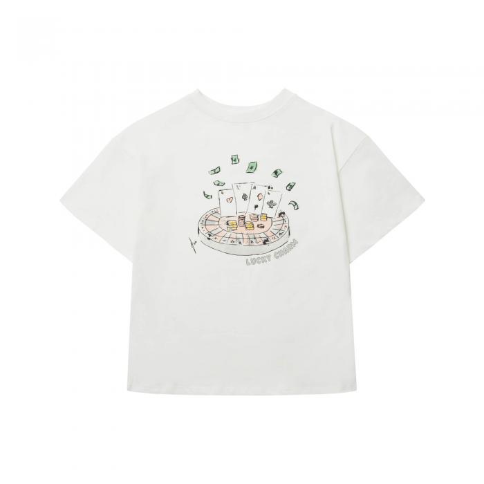 T-shirt oversized white fucky charm