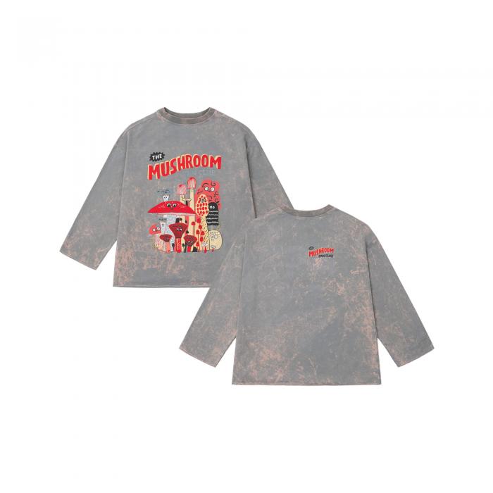Longsleeve gray the mushroom fan club