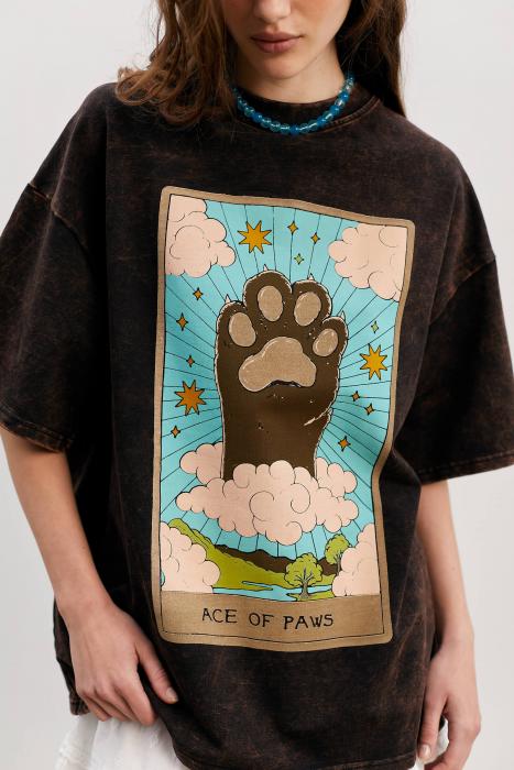 Футболка виварена чорна ace of paws