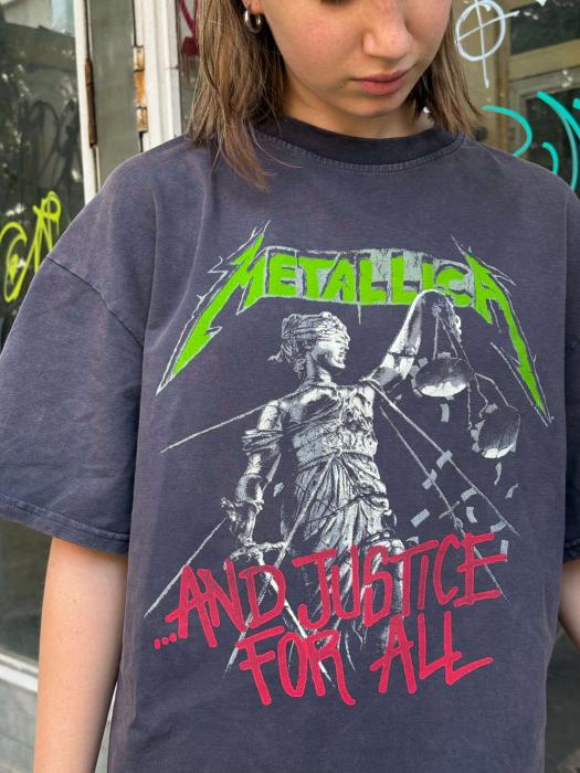 T-shirt oversized boiled graphite Metallica