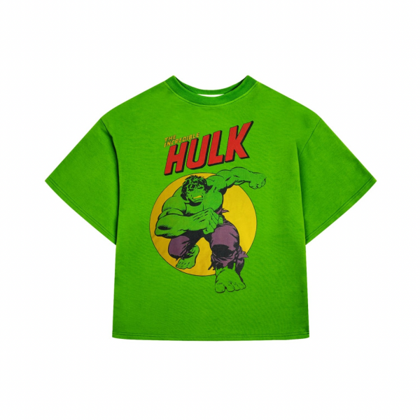 Футболка оверсайз салатова Hulk