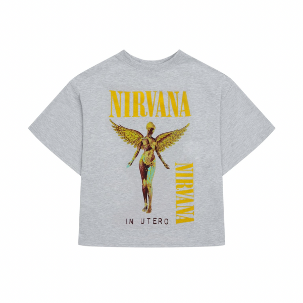 Футболка оверсайз сірий меланж Nirvana