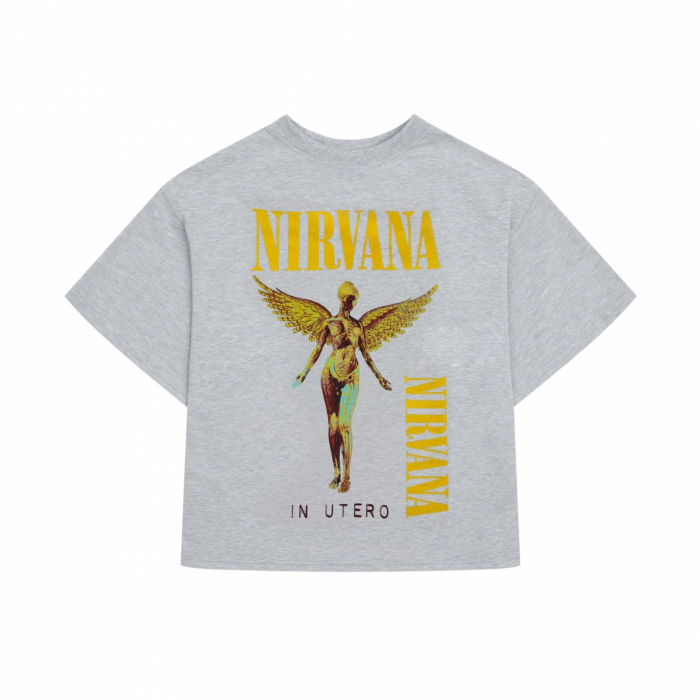 Футболка оверсайз сірий меланж Nirvana